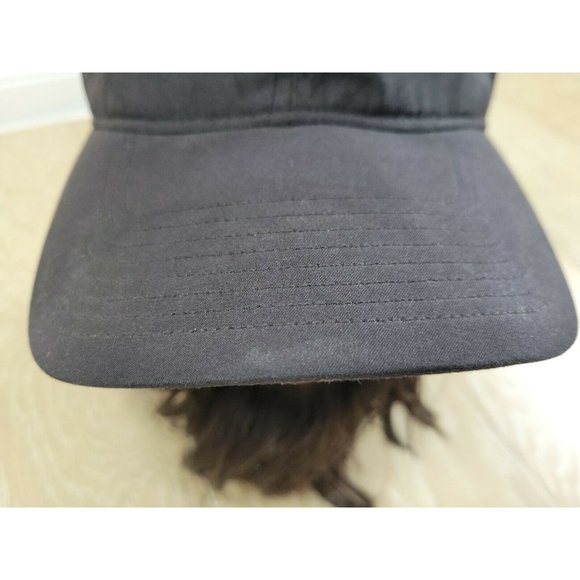 FJ Dry Joys Dryjoys Golf Cap Baseball Hat Black Strapback White Rubber Logo - Picture 3 of 11